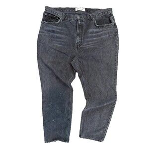 Reformation Women's Deadstock Mid Rise Straight Jeans Black Size 14